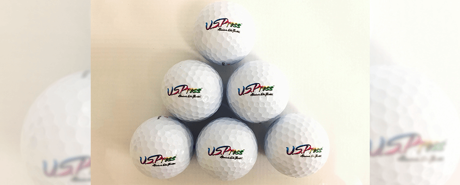 US Press can print directly onto golf balls using their Roland VersaUV LEF-300