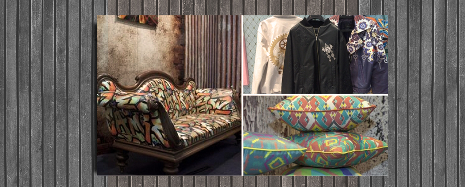 Visual Imprint creates a world of colour and texture, from wallpaper to upholstery to fashion
