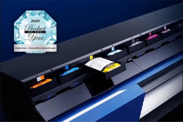 TrueVIS TR2 ink wins 2020 Printing United Alliance Product of the Year award.