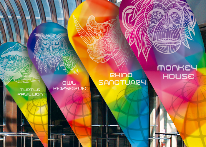 Sublimated Tear Drop Signs with XT-640